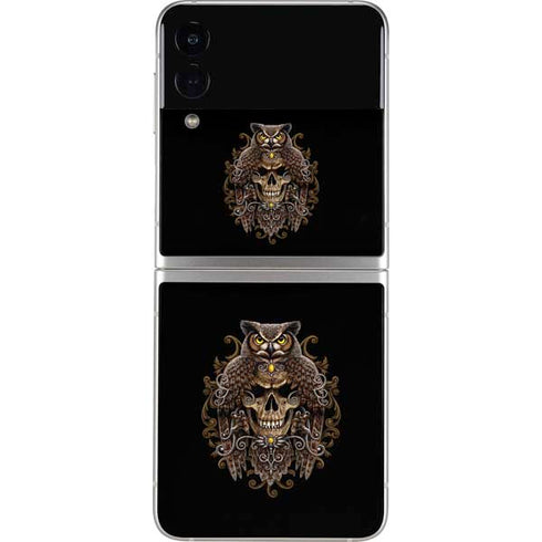 Skull and Owl by Sarah Richter Galaxy Z Flip3 5G Skin